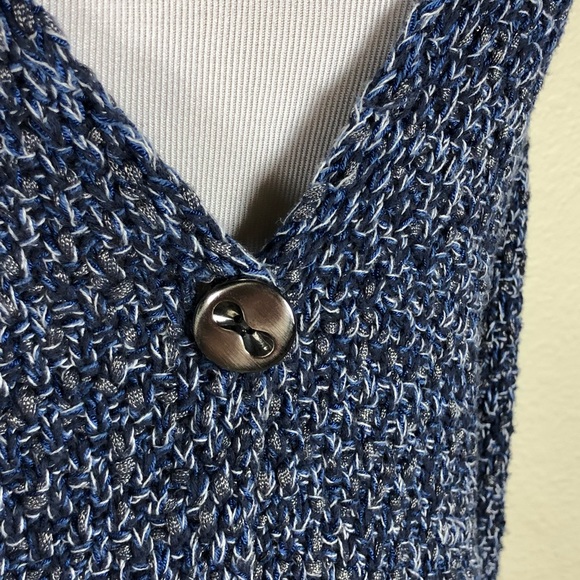 Coldwater Creek Blue & Gray V-Neck Cardigan - Picture 5 of 6